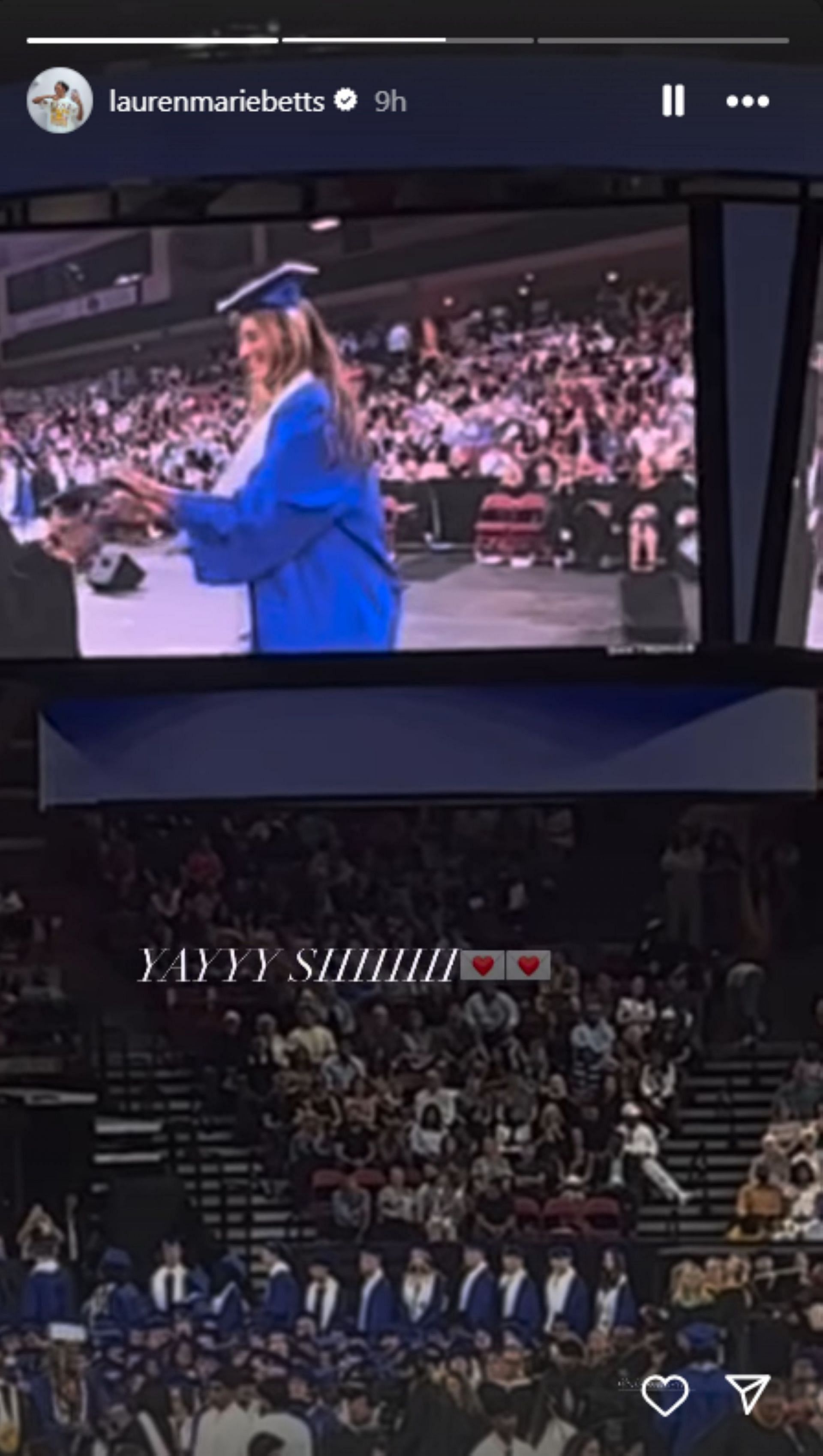 Lauren Betts shares 2-word reaction to UCLA-bound sister Sienna Betts' graduation milestone (Image: IG/laurenmariebetts)